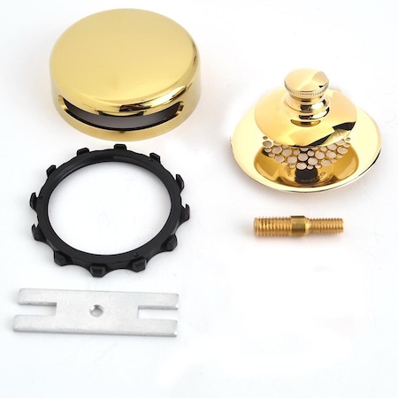 Univ. NuFit Push Pull Bath Stopper W-Grid Strain, Combo P, Kit, Brass